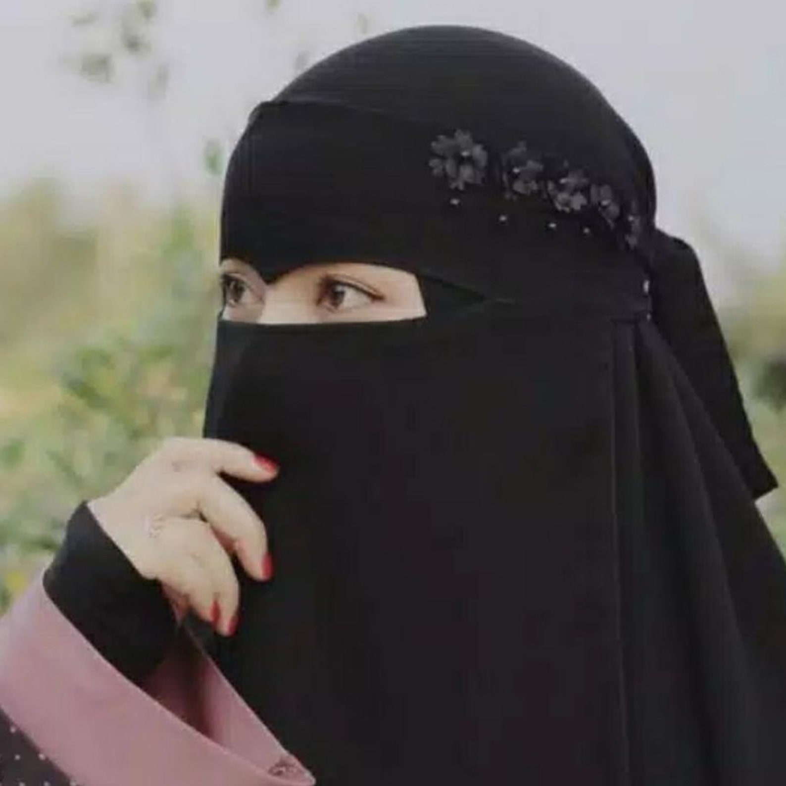 Flower Niqabniqab Veil Bandananiqab Yemenkhimar Niqab Veilislamic