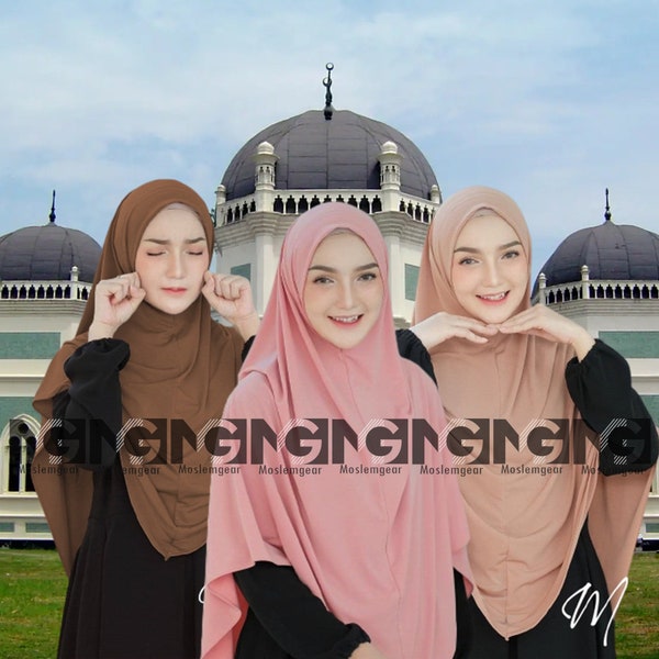 Khimar Bergo Instant Hijab, Pashmina Instan, Pashmina Syari, Hijab with Niqab, Instan Khimar, Instan Hijab for Muslim Women