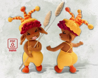 Jolly Summer Elf Crochet Pattern - Crochet Doll Pattern Amigurumi Tutorial, PDF English Pattern Only, US Term