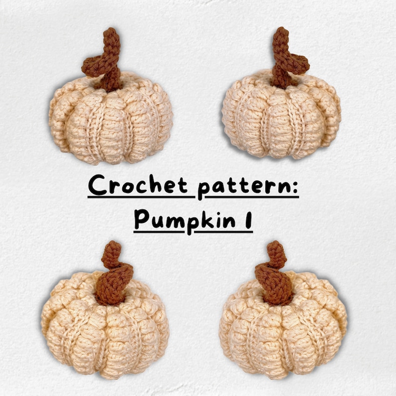 Pumpkins Crochet Pattern For Halloween, Autumn Pumpkins Amigurumi, PDF Crochet Pattern, English only - US Term