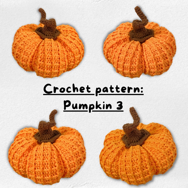Pumpkins Crochet Pattern For Halloween, Autumn Pumpkins Amigurumi, PDF Crochet Pattern, English only - US Term
