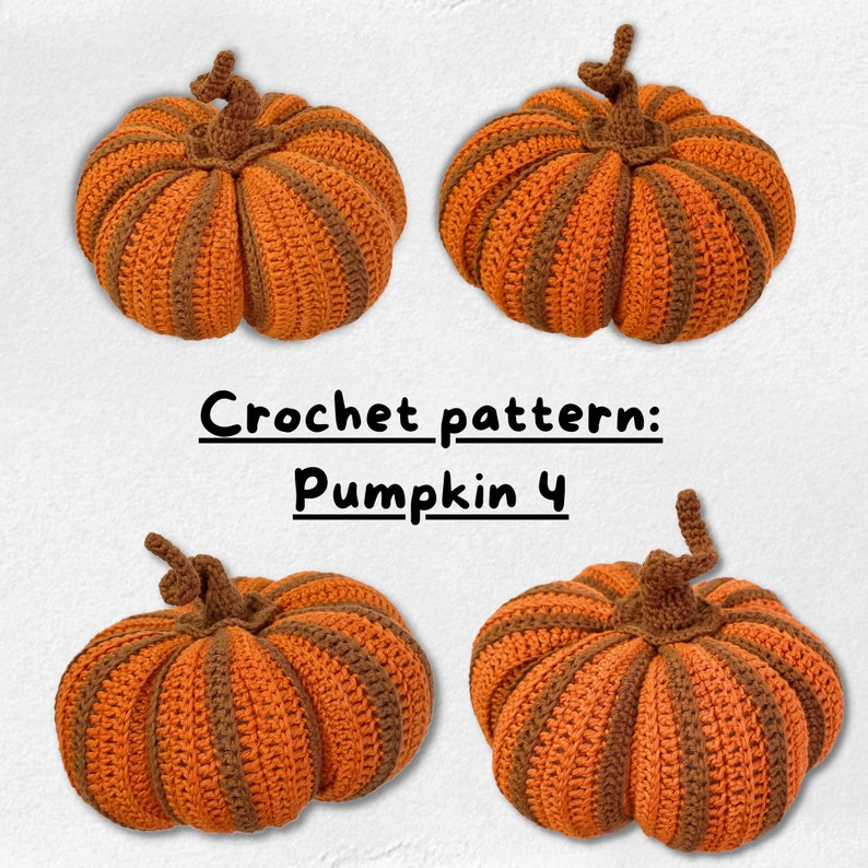 Pumpkins Crochet Pattern For Halloween, Autumn Pumpkins Amigurumi, PDF Crochet Pattern, English only - US Term