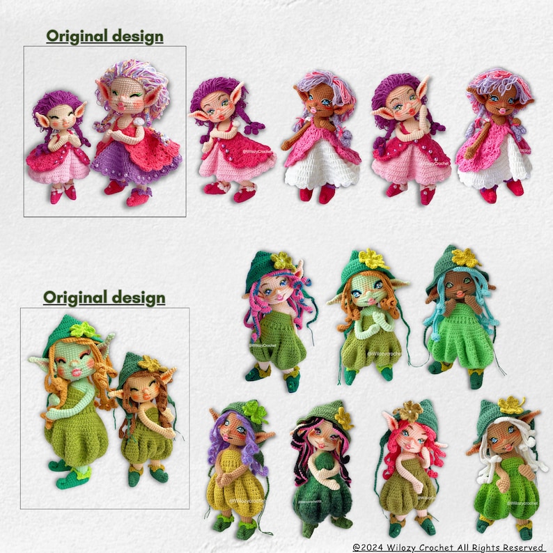 Instrucción fácil de bordado de ojos en la muñeca Elves de Wilozy, instrucción de patrón de bordado para ojos de Amigurumi, tutorial de ojos de bordado imagen 5