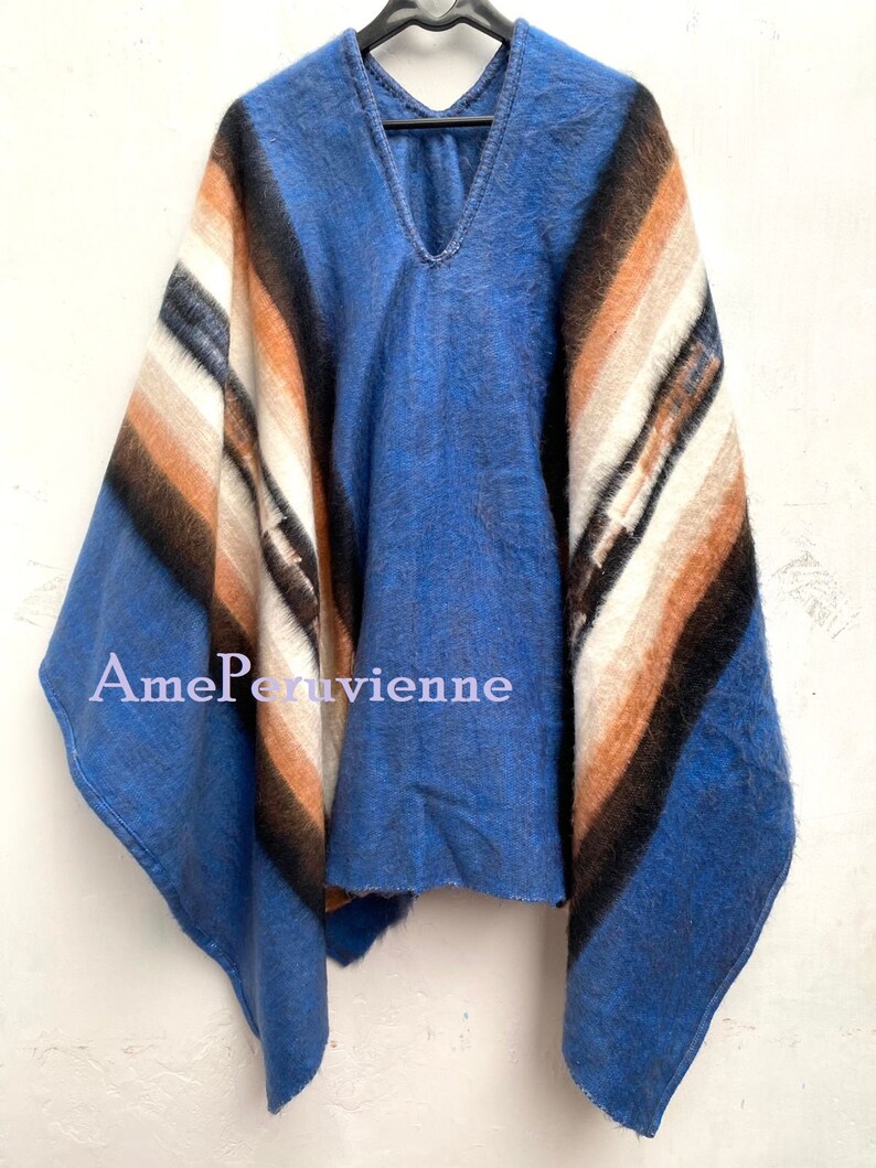 Light Blues Alpaca Poncho main image 0