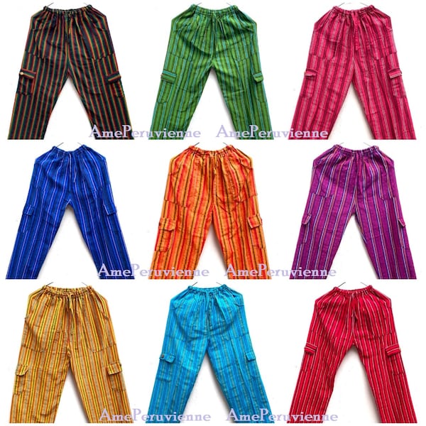 Funky Peruvian Stylish Pants from South America! Peruvian Pants! Best Quality Cotton Acrylic - Original Colors