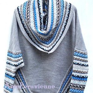 Superfine Alpaga Laine Tricoté Col Roulé Poncho Cap pour Femmes Pull alpaga dames pull poncho alpaga Alpaga Laine femme chaude douce image 4