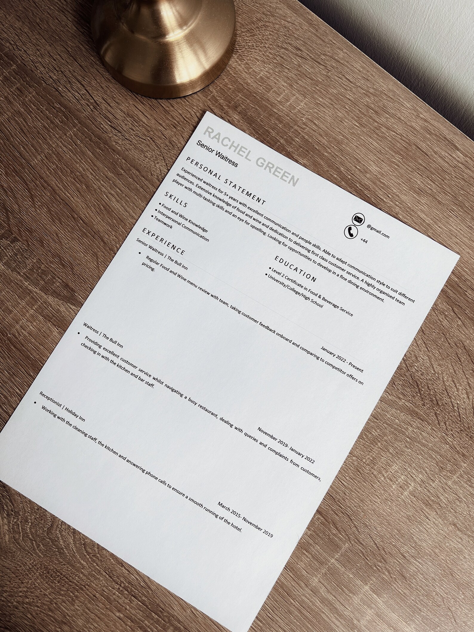 One Pager CV Template Etsy UK one-pager-cv-template-etsy-uk
