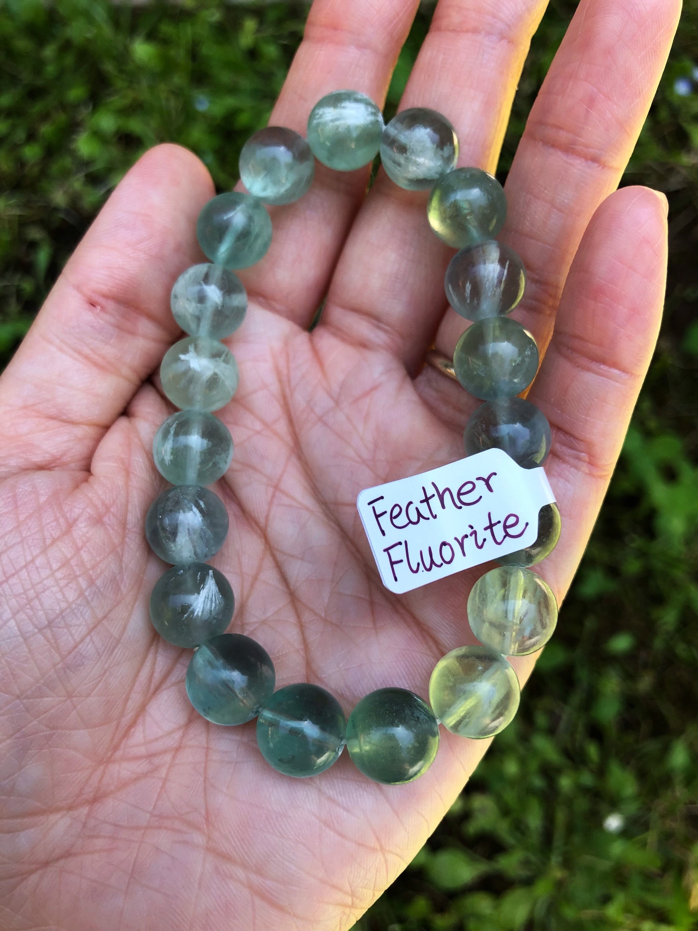 Bracciale In Pietra Fluorite Naturale Verde – Perline 8mm, Guarigione E Chakra. Regalo Wise Crystals.
