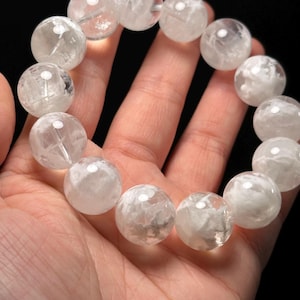 Frostlight Quiet Bloom | White Phantom Quartz Bracelet