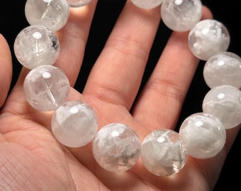 ホワイトファントムクォーツブレスレット（フローライトセンター