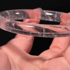 Silent Glass River | Clear Quartz Bangle