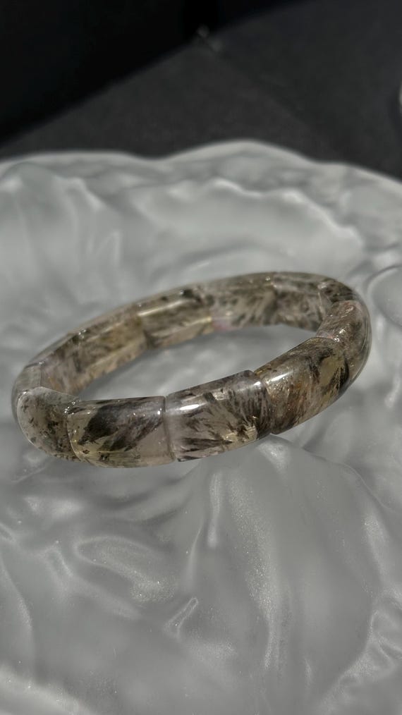 Duskwind Convergence | Black Feather Auralite-23 Bracelet - Etsy