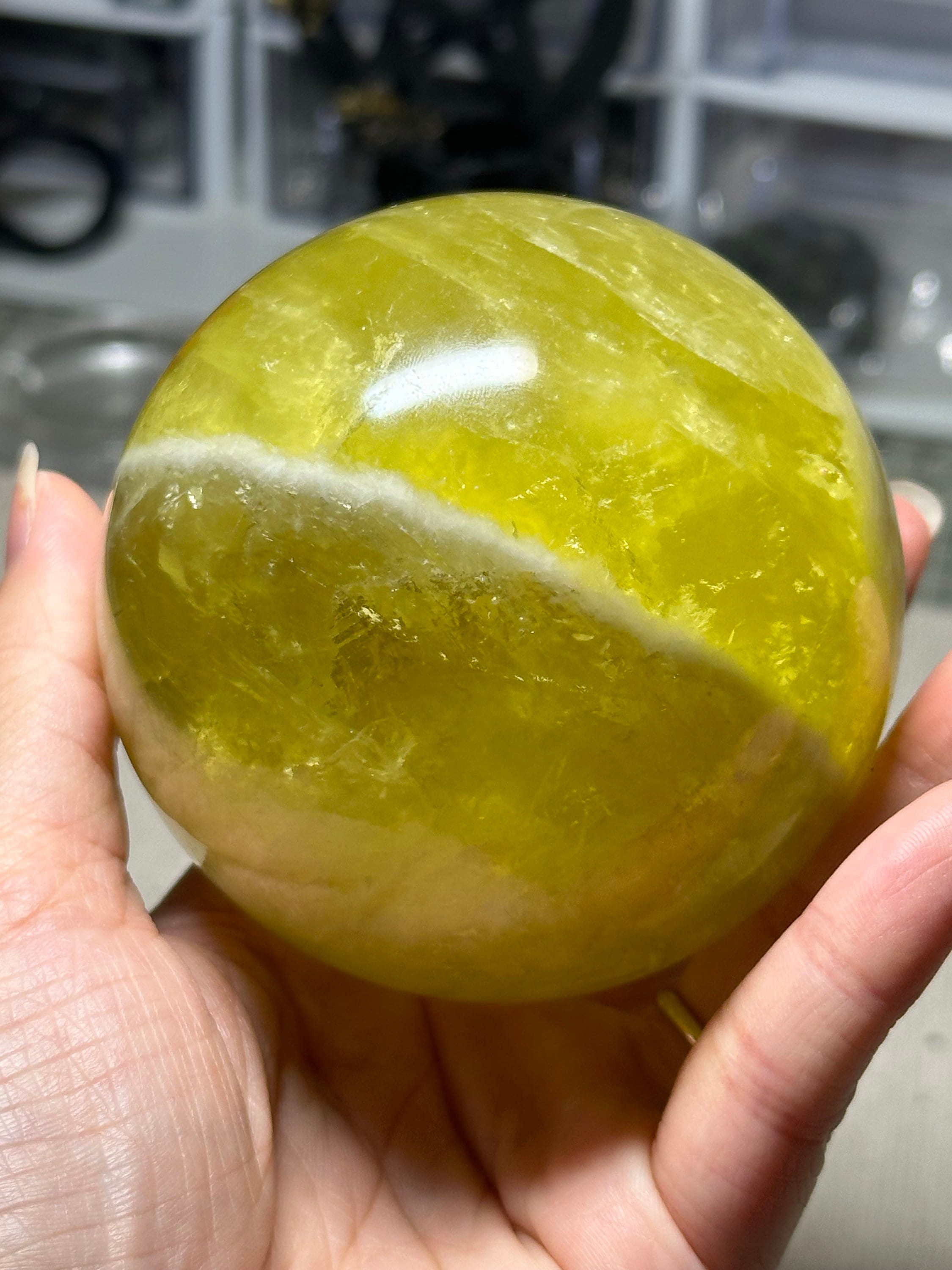 サンライズスフィア - ホワイトファントムインクルージョン入り