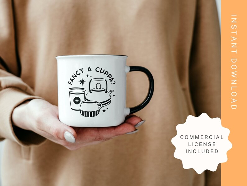 Tea Quote SVG Teapot SVG Cut File for Cricut or Silhouette Fancy a