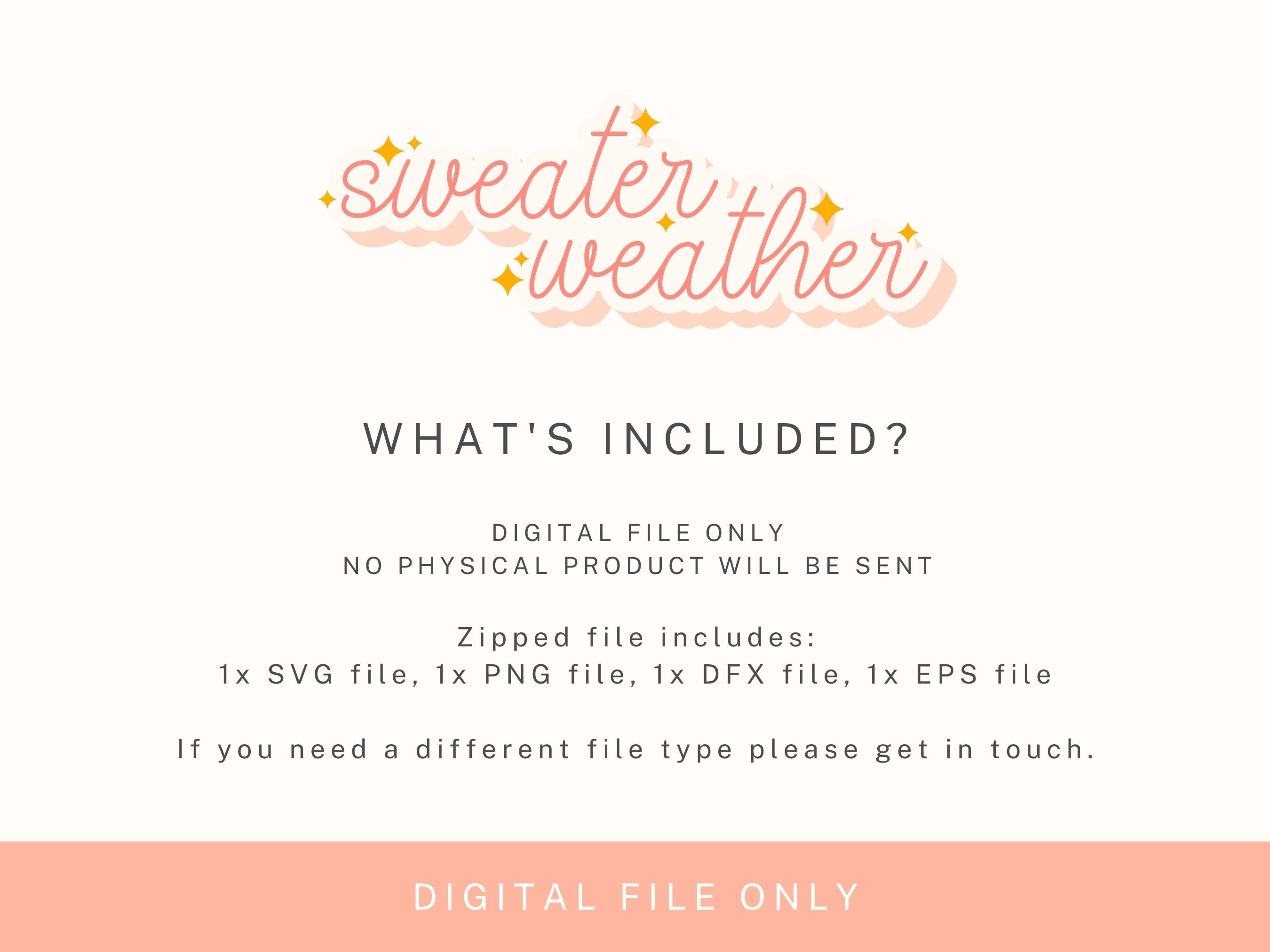 Sweater Weather SVG | Fall SVG Cut File for Cricut or Silhouette ...