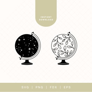 Globe SVG | Magic SVG for Cricut or Silhouette | Magical Globe Clipart | Travel Clipart | Globe PNG for Sublimation