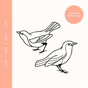 Birds SVG | Bird SVG Cut File Cricut or Silhouette | Bird Clipart | Bird PNG for Sublimation