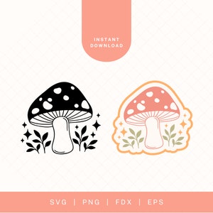 Toadstool Mushroom SVG | Magic Clipart Cut File (Digital Download)