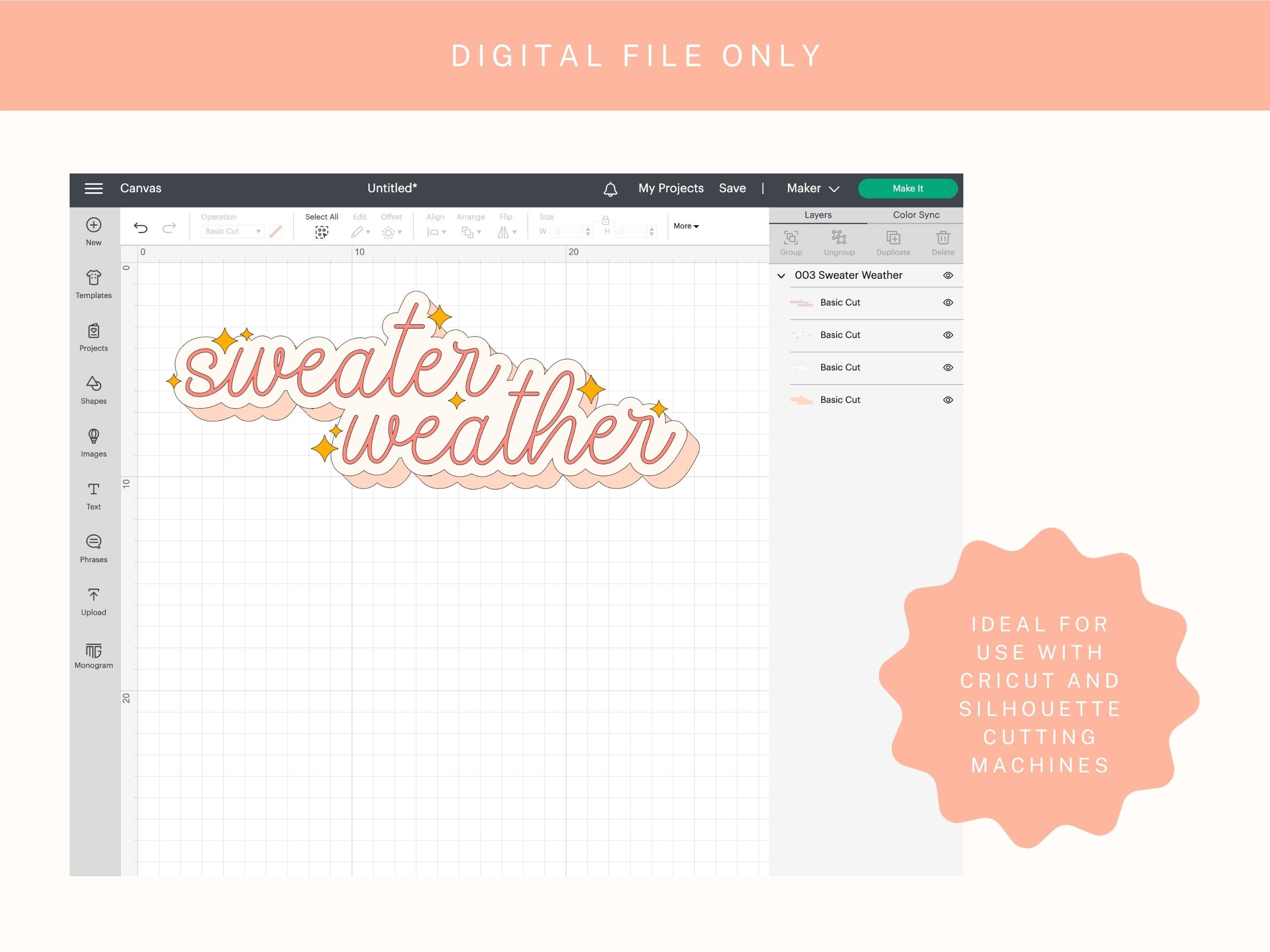 Sweater Weather SVG | Fall SVG Cut File for Cricut or Silhouette ...