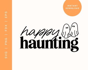 Glücklicher Geist SVG | Halloween Clipart (Digitaler Download)