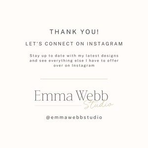 Puede incluir: &iexcl;Gracias! Con&eacute;ctate conmigo en Instagram. Mantente al d&iacute;a con mis &uacute;ltimos dise&ntilde;os y ve todo lo dem&aacute;s que tengo para ofrecer en Instagram. Emma Webb Studio @emmawebbstudio