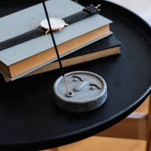 Concrete Incense Holder, Face Incense Burner, Handmade Modern Minimalist Home Decor, Housewarming Gift
