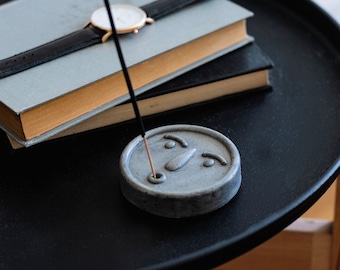 Concrete Incense Holder, Face Incense Burner, Handmade Modern Minimalist Home Decor, Housewarming Gift