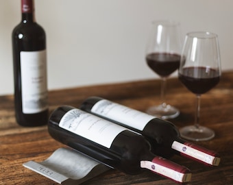 Handmade Concrete Minimal Wine Holder, Unique Wine Gift