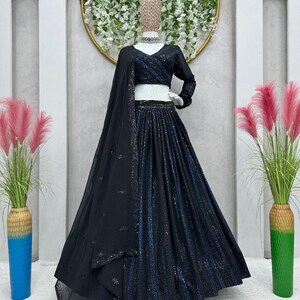 Simple lehenga for party best sale