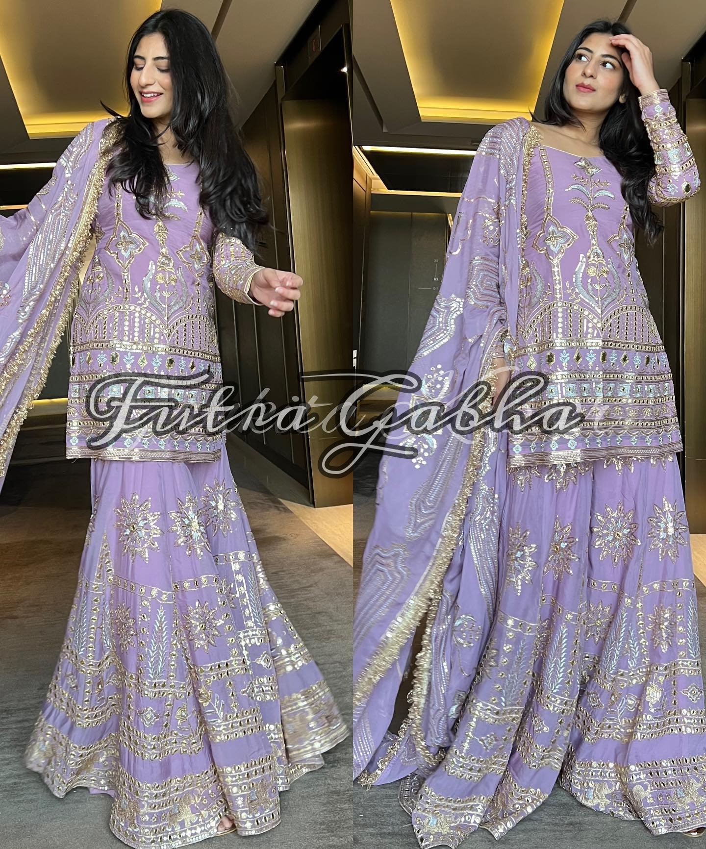 Light purple top pakistani dresses