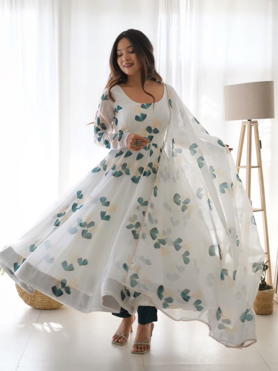 White clearance printed frock