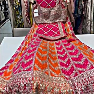 Designer ethnic lehenga choli for wedding function,birthday party readymade lehenga chol,custom lehenga,multicolour lehenga,indian lehenga