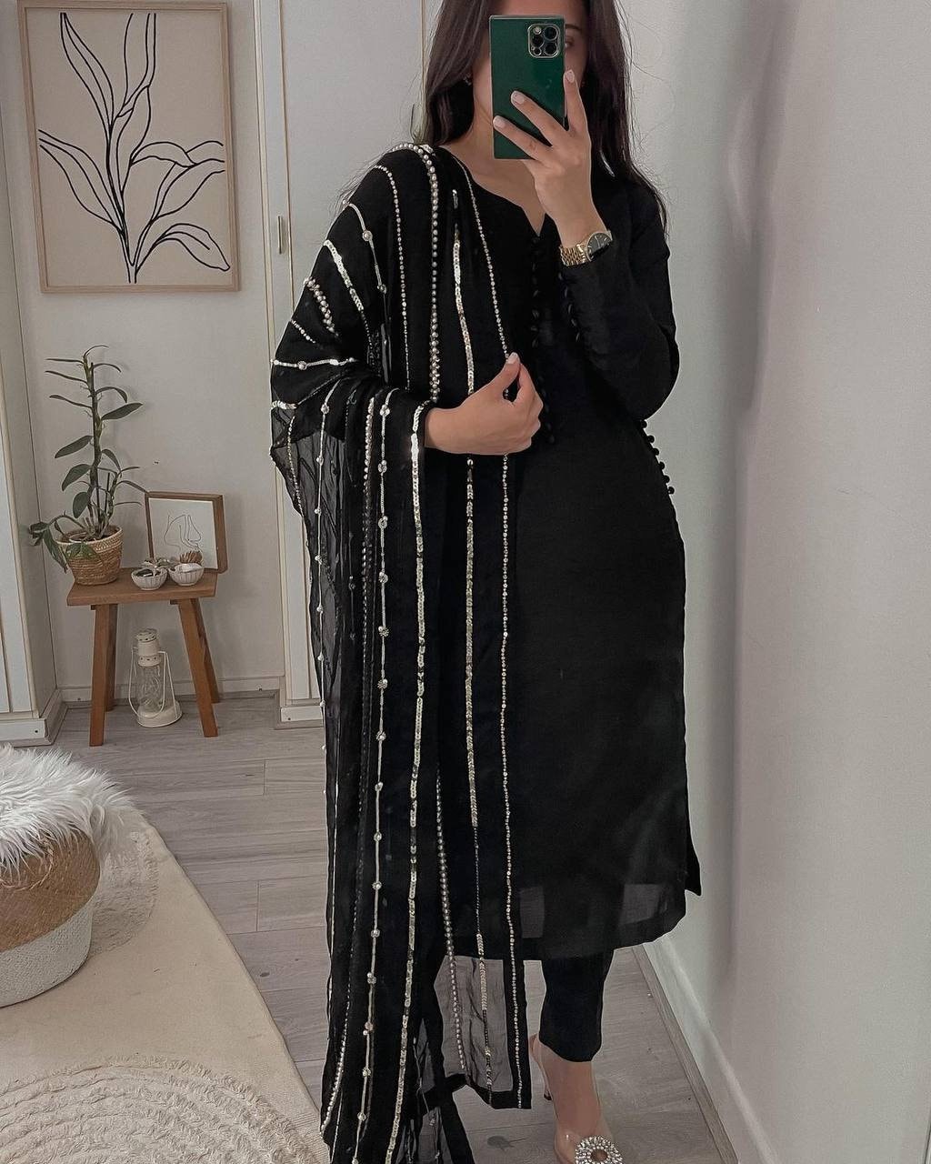 Full black cheap suit girls