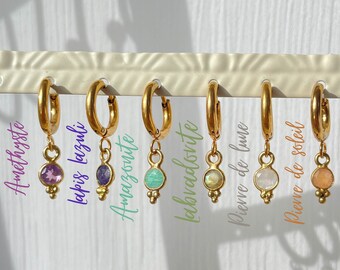 Boucles D'Oreilles Pierre Naturelle Rhodonite – Ma Pierre Naturelle