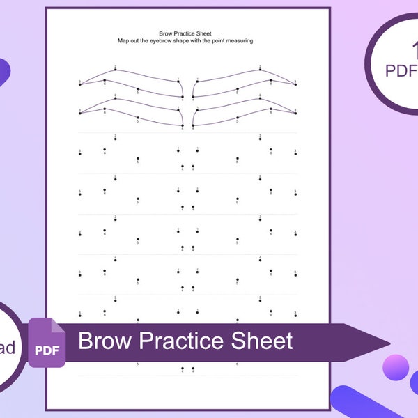 Brow-Übungsblatt Digitaler Download