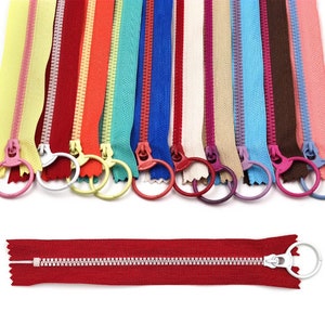 Cremalleras de resina de extremo cerrado #3, anillo deslizante, cremallera para manualidades DIY, bolsas de costura, billetera, monedero, zapatos de bolsillo, accesorios de ropa, 10 Uds.