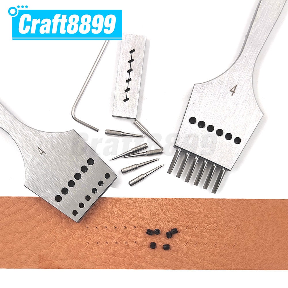 Leather Craft Bevel Chisels Pricking Tools/set Sewing Removable