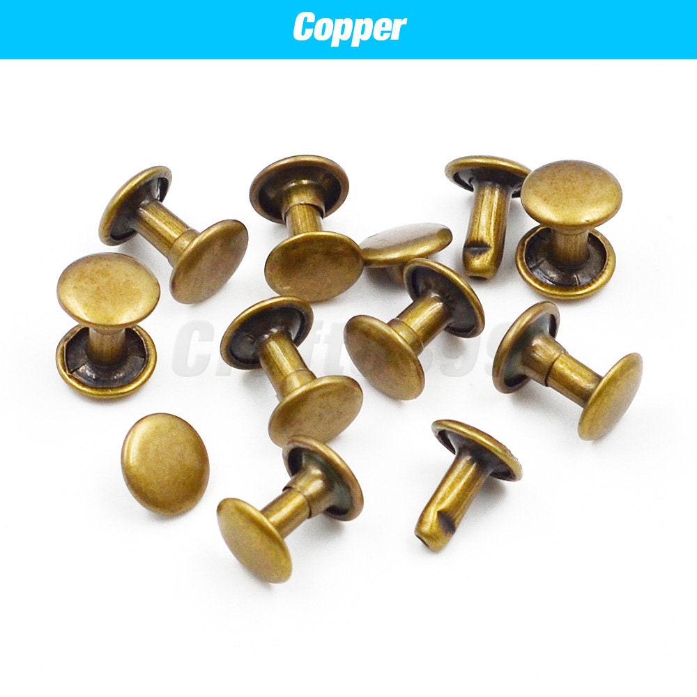 100 stks 6x6mm Metalen Dubbele Dop Klinknagels Stud Ronde Nagel Klinknagel Voor Leathercraft Accessoires Reparatie Kleding kledingstuk Schoenen Tas Riem - België 100 stks 6x6mm Metalen Dubbele Dop Klinknagels Stud Ronde Nagel Klinknagel Voor Leathercraft Accessoires Reparatie Kleding kledingstuk Schoenen Tas Riem - België
