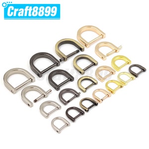 1 Stück 10mm-20mm Metall D-Ring Schnalle Schäkel Verschluss Abnehmbare Offene Schraube Für Leder Handwerk Taschengurt Gürtel Griff Schulter Gurtband