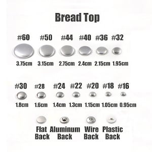 100 pz / lotto #16-60 bottoni in tessuto fatti a mano fai da te forma di pane bottoni rivestiti in tessuto rotondo in metallo 4 bottoni con copertura posteriore