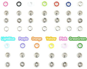 20 Set 9.5mm Prong Messing Open Ring Druk Snaps Geen Sew Fasteners Knop Nikkel Klinknagel Voor Doek Naaien gesp Snap DIY Gratis Schip