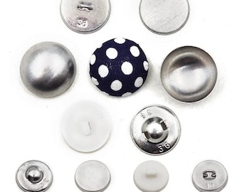 100Sets #16-60 Covered Button Fabric buttons Round Mushroom Shape Fabric Cloth Cover Buttons For DIY Handmade Fabric Accessories