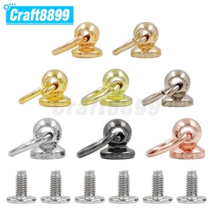 20 set 7/8/10mm Metallo O Ring Stud Chicago Vite Rivetto Ball Post Screwback Con Per Leathercraft Cassa Del Telefono decorazione Accessori