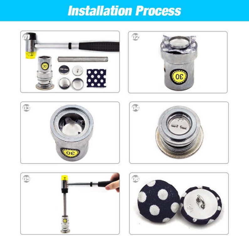 Covered Button Mold #16-60 Press Die Assembly Mould Tool for Round ...