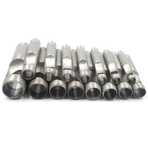 1.0mm-25mm Herramientas de cuero de selección de todos los tamaños Punch de cuero Hollow Puncher Leathercraft Hole Punch Craft DIY para ropa Cinturón de lona