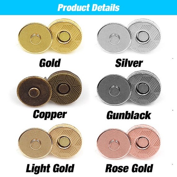 Comprar 10 Uds botones magnéticos cierres a presión de Metal artesanía ropa botones  magnéticos accesorios de bricolaje 14mm-18mm