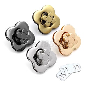 1pc-4pcs Metal Plum Blossom Shape Turn Lock Sluiting Gesp voor Leather Craft Handtas Portemonnee DIY Hardware Accessoires