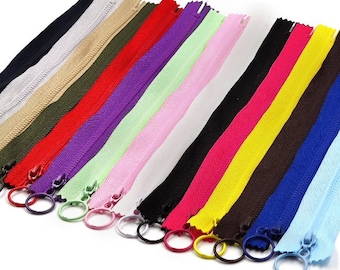 10 Pz #3 Cerniere In Resina Anello Cursore Cerniera Open-End Chiuso-End Cerniera Per Borse Da Cucire FAI DA TE Tasca Del Portafoglio Scarpe Abbigliamento Accessori