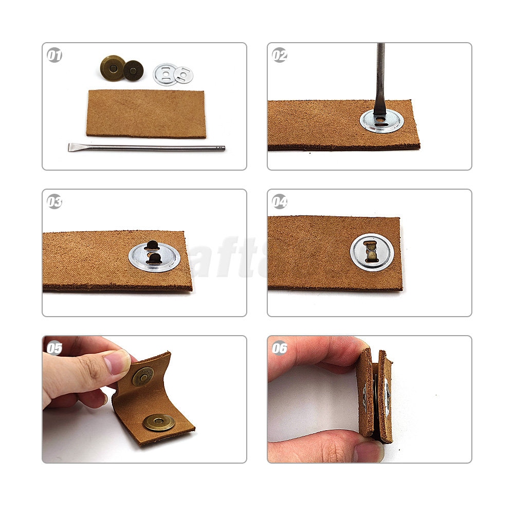 Bottoni Magnetici 20 Pezzi Da 20mm | Per Borse, Cucito, Fai Da Te | Argento | Chiusura Magnetica - Foto 14