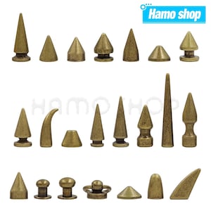 5-50 stücke Kupfer Nieten Kegel Ohrstecker Metall Schraub Spikes Runde Nagel DIY Handwerk Punk Kleidungsstück Nieten Für Kleidung Schuhe Tasche